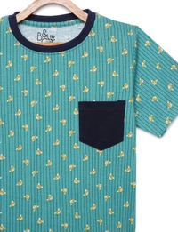100% Cotton Half Sleeves Graphic Print T-Shirts for Boys - 3-4 Years(22), Multicolor