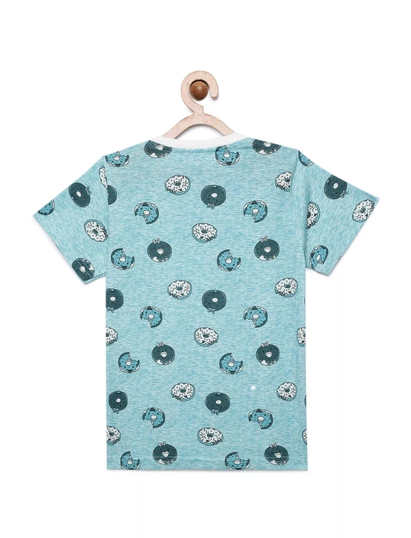 100% Cotton Half Sleeves Graphic Print T-Shirts for Boys - 3-4 Years(22), Multicolor