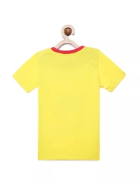 100% Cotton Half Sleeves Graphic Print T-Shirts For Girls-Daddy's Little Cutie - 3-4 Years(22), Yellow