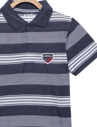 Kids Boys 8-14 Years Striper Polo T-Shirt-MULTICOLOR - 8-9 Years(30), Multicolor