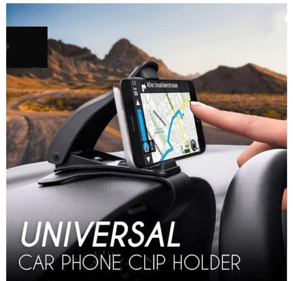 Plastic Clip Mobile Stand and Holder (Black) - Free Size, Black