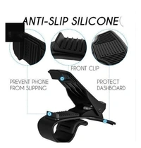 Plastic Clip Mobile Stand and Holder (Black) - Free Size, Black