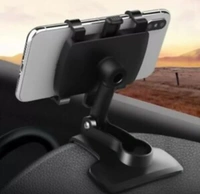 ABS Plastic Clip Mobile Stand and Holder (Black) - Free Size, Black