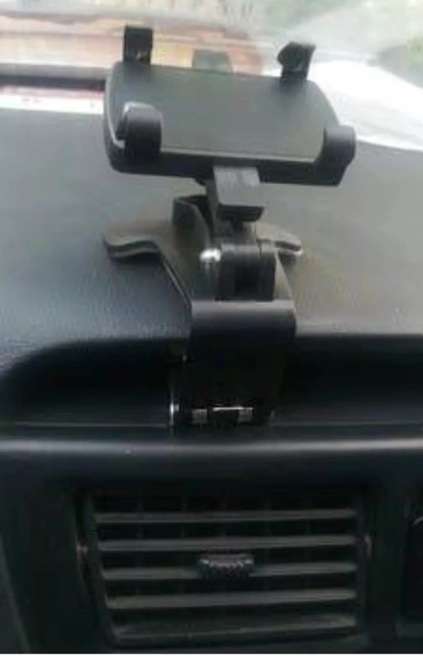 ABS Plastic Clip Mobile Stand and Holder (Black) - Free Size, Black