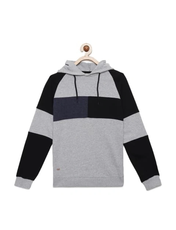 Kids Boys Mix Cut And Sew Hood Sweatshirt - 7-8 Years(28), Multicolor-2