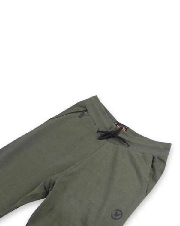 Cotton Rich Logo Printed Trackpant / Nightwear Sleepwear For Men - S, Olive