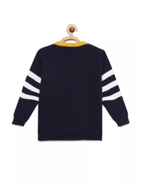 8 Single Poly Full Sleeves Regular Print Sweater For Boys-Checkered - 5-6 Years(26), Mustard