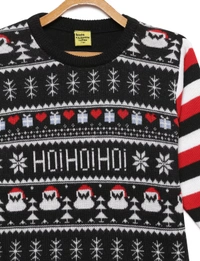8 Single Poly Full Sleeves Regular Print Sweater For Girls - 4-5 Years(24), Black
