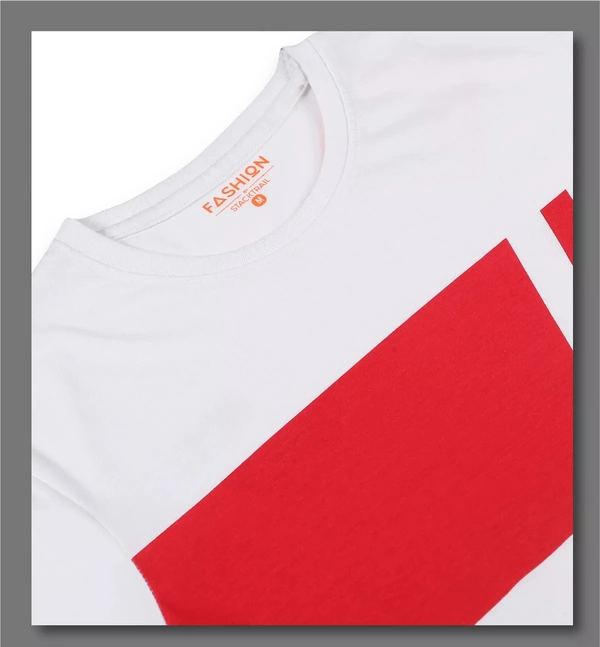  Cotton Rich Round Neck Printed T-Shirt Men-ORIGINAL LICENSED - Medium (M), White