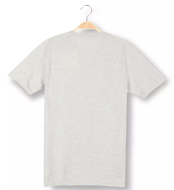  Cotton Rich Round Neck Graphic Printed T-Shirt Men- NYC  - X-Large (XL), Grey Melange