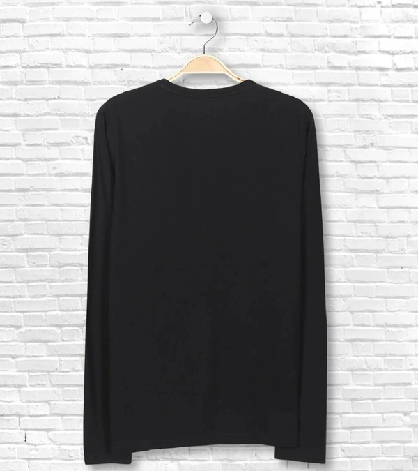 Cotton Rich Round Neck Graphic Print T-Shirt Men-Beyond Imagination - Large (L), Black