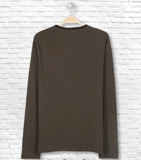 Cotton Rich Henley Neck Solid / Plain T-Shirt Men - X-Large (XL), Olive