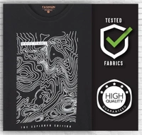  Cotton Rich Round Neck Graphic Printed T-Shirt Men-The Explorer Edition - X-Large (XL), Black