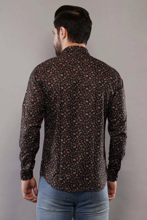  100% Cotton Full Sleeve Regular Fit All Over Print Casual Shirt For Men - XL