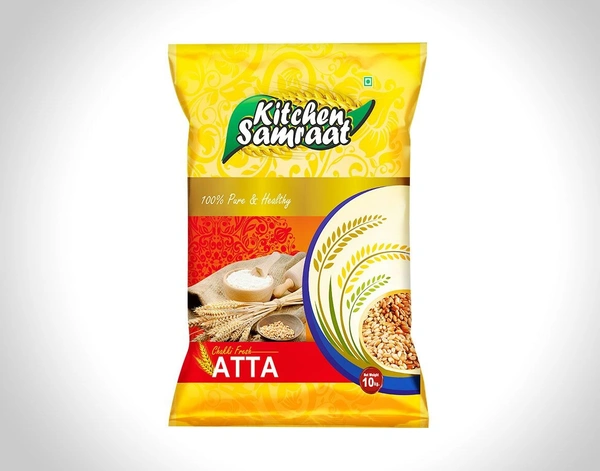Kitchen Samraat 100% Pure And Healthy Chakki Fresh Atta From The Heart Of India Sehore Madhya Pradesh - 10 Kg