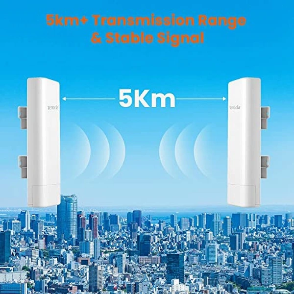 Tenda O3 2.4GHz N150 Smart Manage Outdoor CPE | 12dBi, 5km+ | Point To Point Wireless Bridge - White