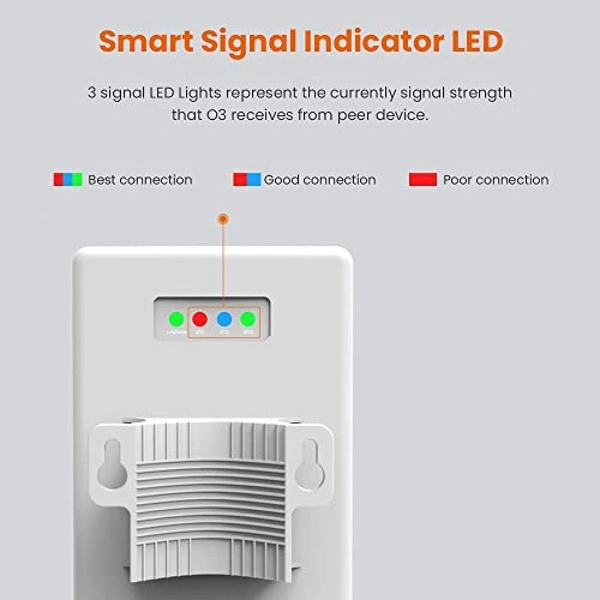 Tenda O3 2.4GHz N150 Smart Manage Outdoor CPE | 12dBi, 5km+ | Point To Point Wireless Bridge - White