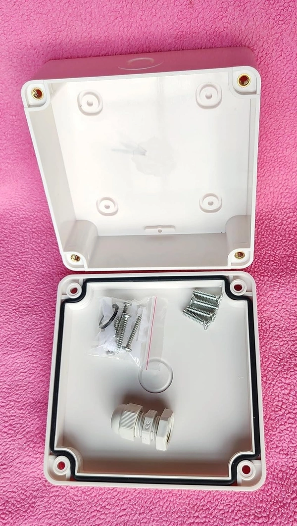  Nagar Infotech Heavy Duty Waterproof 5x5 PVC Junction Box For CCTV Camera With Cable Gland - 5x5