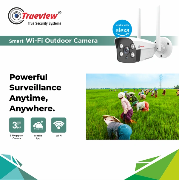 Trueview 3 MP All Time Color Wi-Fi Bullet Camera 🔥T18077🔥 - White