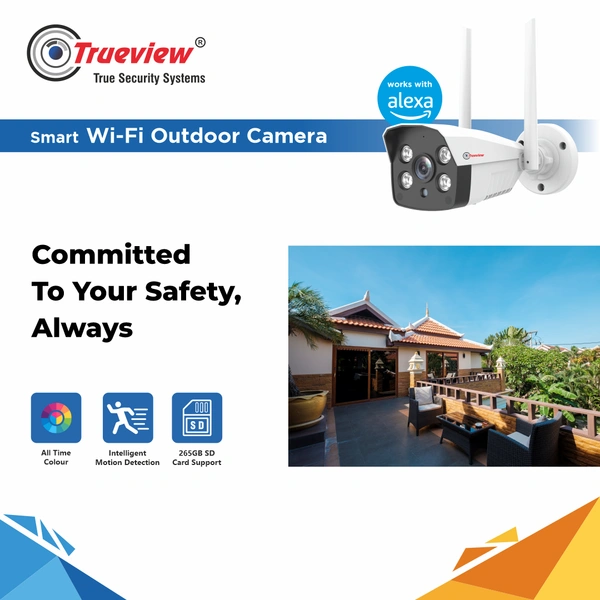 Trueview 3 MP All Time Color Wi-Fi Bullet Camera 🔥T18077🔥 - White
