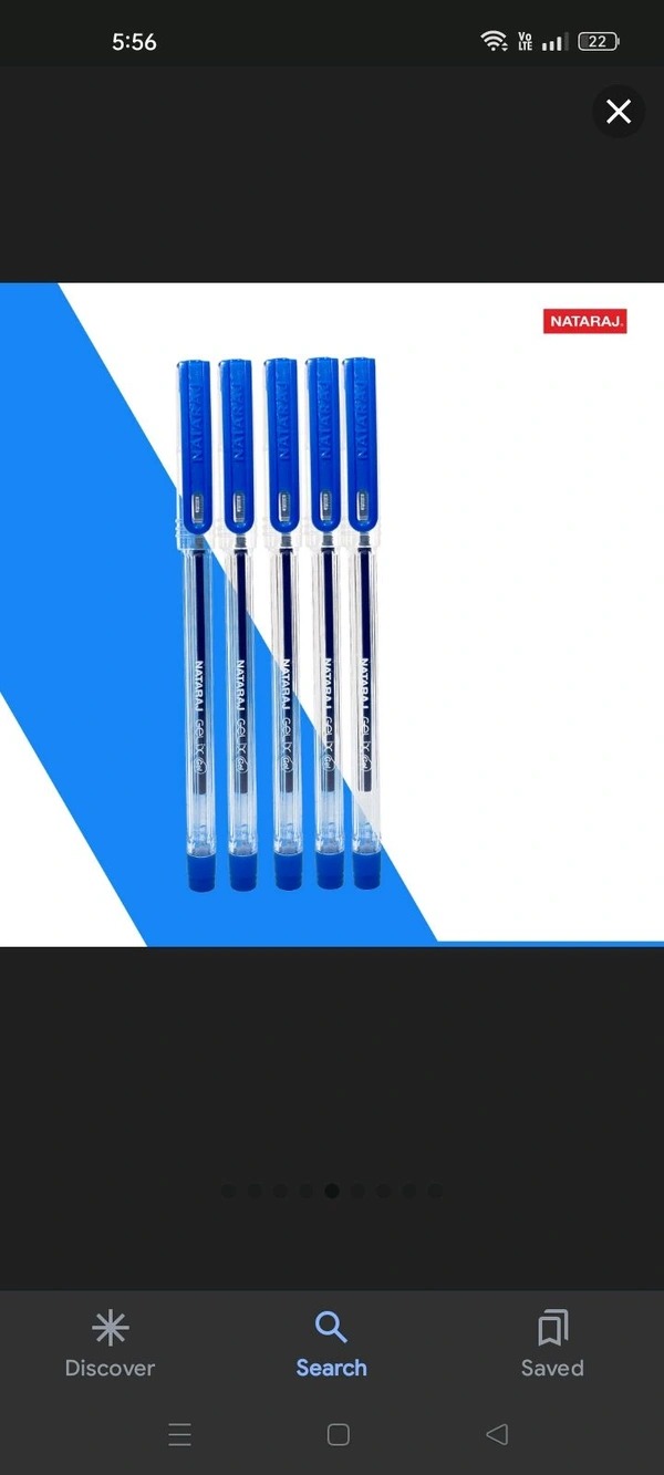Natraj Gel Pen  - Blue