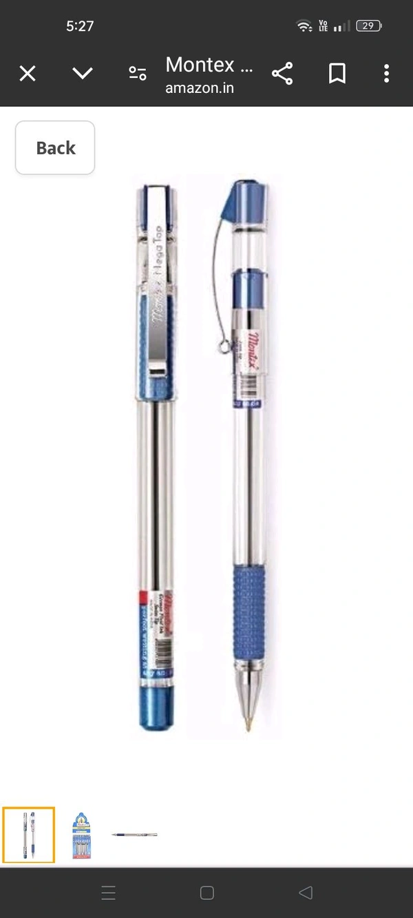 Montex Mega Top Ball Pen - Blue