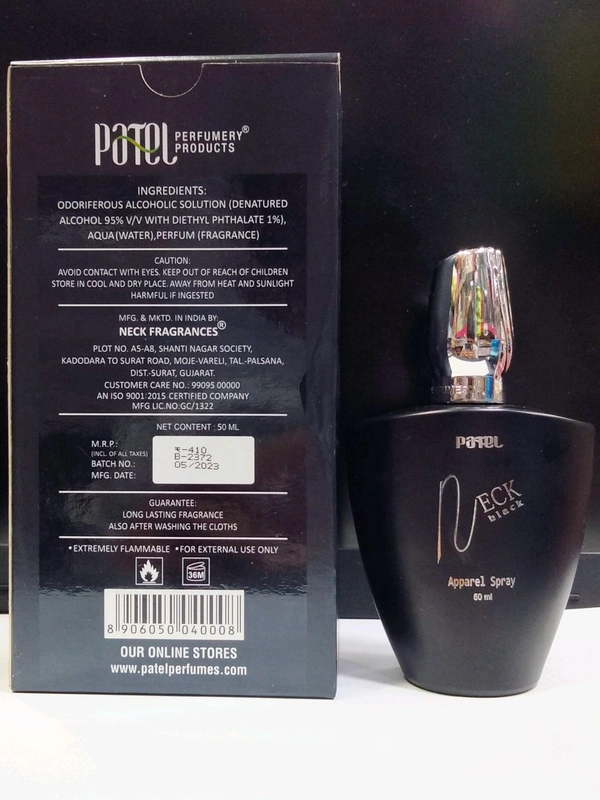 Patel Neck Black Long Lasting Perfume 