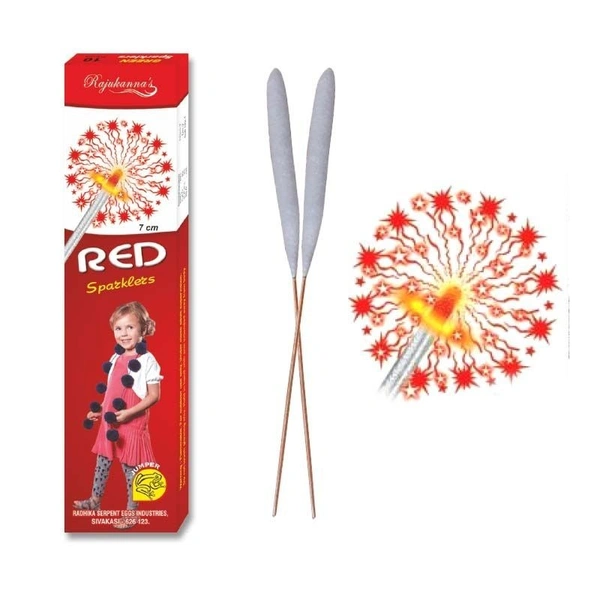 7 Cm Red Sparklers (7 Cm ரெட் கம்பி )