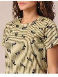 Bold & Classic Polyster T-shirt  - Multicolour, M