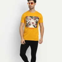 Tom Hiddle T-shirt For Men - Yellow, Xl