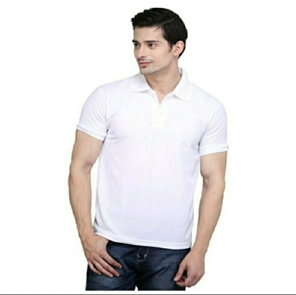 Polo Neck T-shirt - White