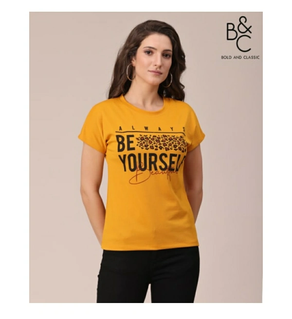 Bold & Classic Polyster T-shirt  - Yellow, M