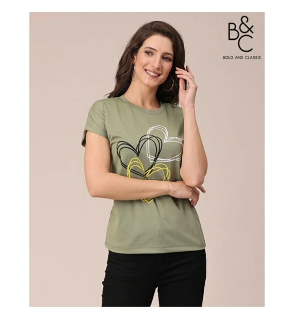 Bold & Classic Polyster T-shirt  - Olive, M