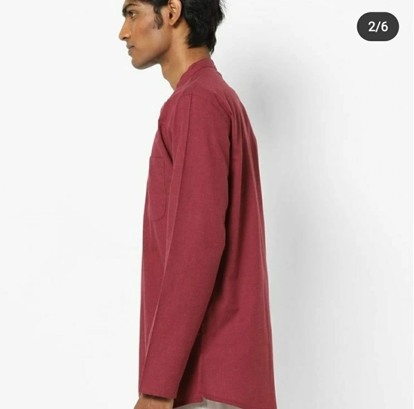 Netplay Short Kurta - Maroon, M