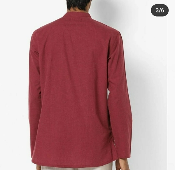 Netplay Short Kurta - Maroon, M