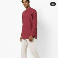 Netplay Short Kurta - Maroon, M