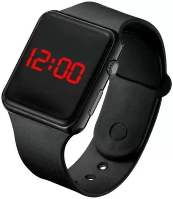 IND  Digital Watch - For Boys & Girls  - Black, Free