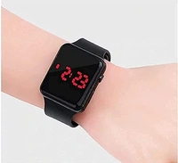 IND  Digital Watch - For Boys & Girls  - Black, Free