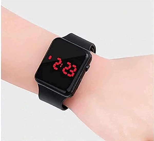 IND  Digital Watch - For Boys & Girls  - Black, Free