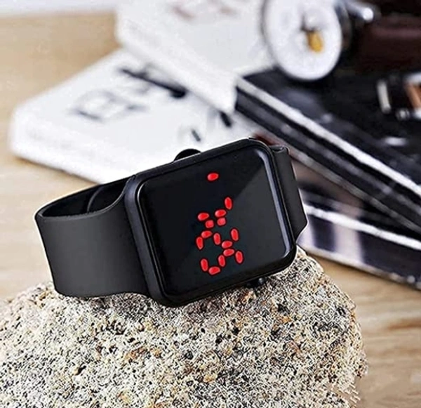 IND  Digital Watch - For Boys & Girls  - Black, Free