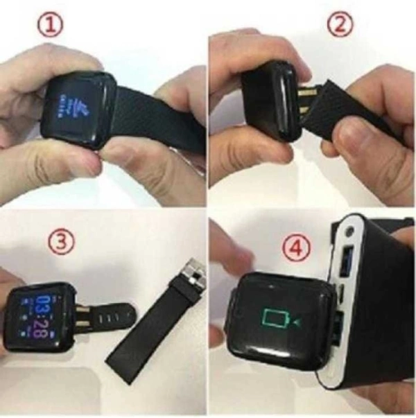 Remaxa Health Tracker Waterproof Digital Smartwatch For Men & Women  - Black, Free Size