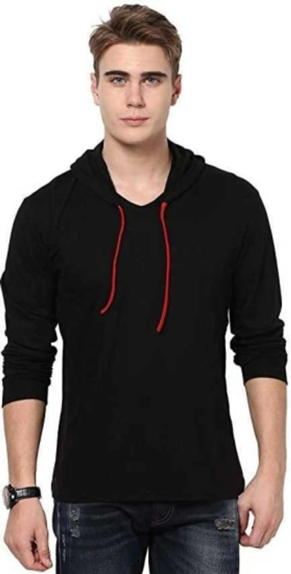 New  Solid Men Black T-shirt  - XL, Black