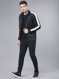 R Heaven Fashion Soild Men Black Track Pants  - Black, S M L XL XXL