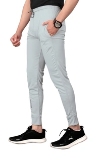 Dolvia Soild Men Grey Track Pants  - White, S M XL XXL