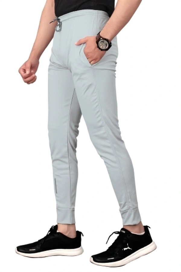 Dolvia Soild Men Grey Track Pants  - White, S M XL XXL