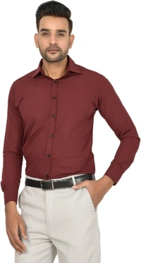 Men Checkered Casual Maroon Shirt - Maroon, S M L XL