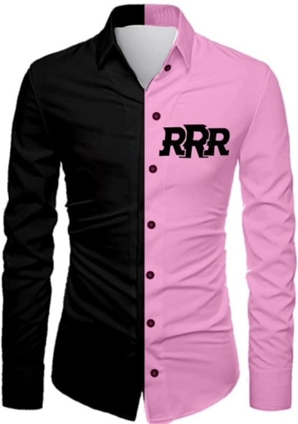 Men Soild Party Black ,Pink Shirt  - S M L XL, Balck Pink