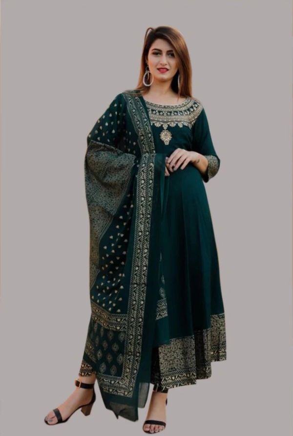 Skyasia Women Printed Anarkali Kurta - Blue, S M L XL XXL