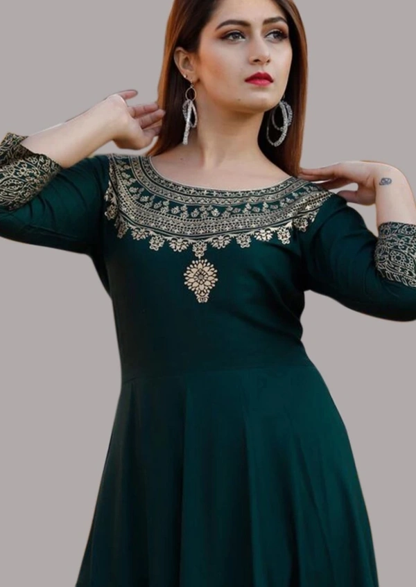 Skyasia Women Printed Anarkali Kurta - Blue, S M L XL XXL