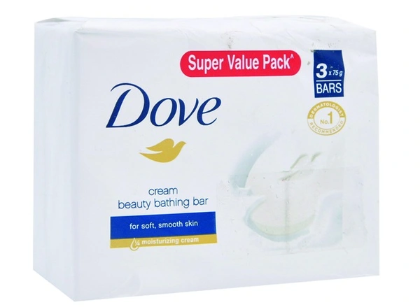 DOVE CREAM BEAUTY BATHING BAR - 75 GRM, 3 PSC SET
